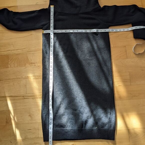 MASSIMO dutti wool cashmere blend cowl neck black knit sweater dress Small @M - Picture 4 of 9